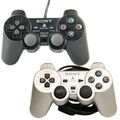 Original Sony Playstation 2 PS2 Dualshock 2 Controller Silber Schwarz Gebraucht