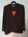 Damen Sweatshirt - Pullover - braun-orange  - Gr. 48 - NEU