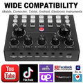 Blutooth Audio Mixer Live Sound Card V8S for Live Streaming Broadcast Recording