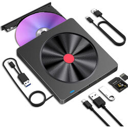 2023 Externes DVD Laufwerk USB 3.0 Brenner Slim CD DVD-RW Brenner Für PC /Laptop