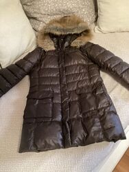 Marc O’Polo Gr. 36 / 38 Mantel Daunenjacke braun mit Fellmütze Super warm 🧥👑🧥