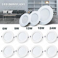 LED Bad-Einbaustrahler 230V IP44 ultra-flach Set Einbauleuchten Deckenspots Slim