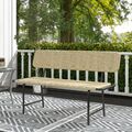 Outsunny Polyrattan Sitzbank 2-Sitzer Gartenbank Rattanbank für Balkon, Khaki