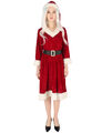 Erwachsene Damen Frau Weihnachtsmann, rotes Weihnachtskostüm, HC-093