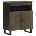 Sideboard Schwarz 60x33x75 cm Massivholz Mango