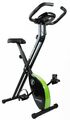 Heimtrainer Fitnessfahrrad Ergometer mit Handpulssensoren Trimmrad grün schwarz