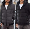 Steppjacke Winterjacke mit Kapuze Wendejacke Unifarbe für Herren DSTREET