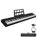 88 Tasten Bluetooth Elektrisches Keyboard E-piano mit Kopfhörer Pedal Tasche