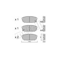 1x ORIGINAL® Metelli 22-0516-0 Bremsbelagsatz, Scheibenbremse Hinten, inkl.