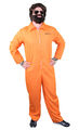 Gefangener Kostüm für Herren Knasti Verbrecher orange Sträfling Häftling S-XXXL