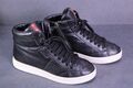 Prada Red Stripe Damen Sneaker Schuhe schwarz weiß Leder High Top Gr. 36,5 SH366