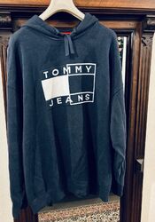 Cooler Strick-Hoodie TOMMY JEANS Hilfiger Navy Weiß Gr. L Oversized Wie Neu!