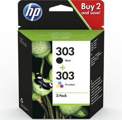 Set 2 Druckerpatronen Original HP303 Schwarz+Farbe Multipack Cod. 3YM92AE Offz