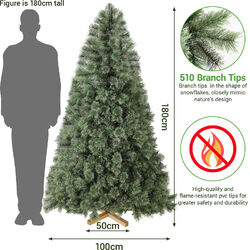 Künstlicher Weihnachtsbaum mit LED-Beleuchtung 150 - 270cm Tannenbaum Kunstbaum