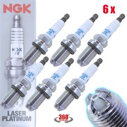 6x (6 Stück) NGK Zündkerze LASER PLATINUM Premium 4 Elektrode für AUDI A6 A8 BMW