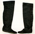 OVERKNEE ECO VELOUR STIEFEL SCHWARZ GR. 38 NEUW. NP 100€!