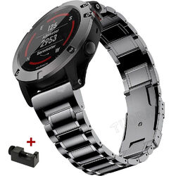 Für Garmin Fenix 3 7 7X 6 6X Pro 5 5X Instinct 2 2X Solar Titan Metall Armband