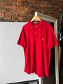 Polo by Ralph Lauren Herren Poloshirt Vintage Rot 90s Streetwear Style Größe - L