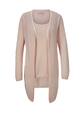 HEINE Damen Strick-Twinset, helltaupe-offwhite GR 36 *SALE*