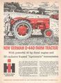 Tractors Hi International Harvester D-440 40 HP Diesel 1959 Werbung 1 Seite