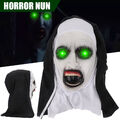 LED Maske "The Nun" Horrormaske, Halloween, Partykracher, gruselige Maske