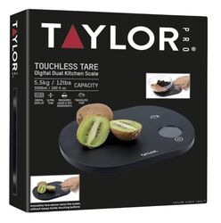 Taylor Pro Digitale Küchenwaage mit Berührungsloser Tara-Funktion (5,5kg)