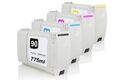 4 x Tinte für HP DesignJet 4000 4020 4500 PS / Nr. 90 C5059A -C5065A Cartridges