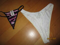 2 super sexy und feminine Strings Slips Pantys Gr S/M schwarz und weiß aufregend