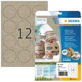 HERMA 10762 Self Adhesive Multipurpose Round Labels, 12 Labels per A4 Sheet, 20 