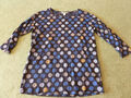 ESPRIT Shirt Bluse Tunika Gr.XS 34/36 dunkelblau schwarz  RAR 100%Baumwolle, neu