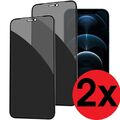 2x Panzerfolie Blickschutz für iPhone 16 15 14 13 12 Pro Max Sichtschutz 9H Glas