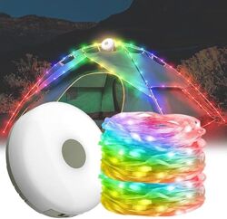 Camping Lichterkette Aufrollbar Wasserdichte Tragbare LED Lichterkette USB NEU