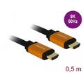 DELOCK HDMI-Kabel Ultra HighSpeed HDMI 48 Gbps 8K 60Hz 0.5m 85726 (4043619857265