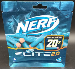 Nerf Pfeile 20x Elite 2.0 20er Darts Pistole Nachfüllpack Hasbro Neu in OVP