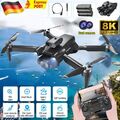 Faltbar Drohne mit 8K-HD Kamera 5G WiFi GPS FPV Quadcopter Flugzeit 30Min Drone 