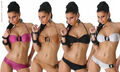 Push-Up Bikini Set Schnalle herausnehmbare Cups Neckholder Badeanzug Bademode