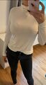 H&M Basic Shirt Rollkragen Weiß Creme Gr M