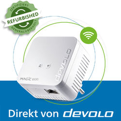 devolo Magic 1 WiFi mini Powerline 1200 Mbps Mesh WLAN Verstärker 1x AdapterOffiziell von devolo | 50+ Mio. verkaufte Adapter