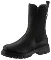 Rieker Damen Stiefel Chelseaboots mit breiten Stretchband Schwarz Gr. 39