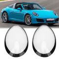 2Pcs Auto Scheinwerfer Objektiv Abdeckung Transparent Shell Cap Für 991 911