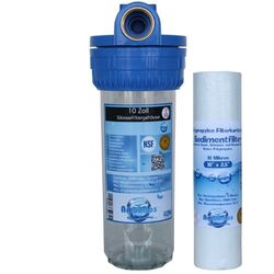 Wasserfilter Filtergehäuse 10 Zoll 1"IG Sedimentfilter Partikelfilter Sand 10µ 