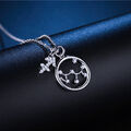 Sternzeichen Kette mit 2 Anhänger Symbol und Sternbild Silber925 Zirkon Geschenk