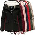 Marikoo Manolya Damen Winter Jacke Stepp Parka Mantel Teddyfell warm gefüttert  