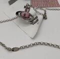 Vivienne Westwood large 3D Pink Orb pendant necklace