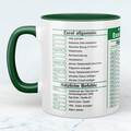 Keramik Tasse mit Excel Shortcuts Kurzbefehlen, Geschenk für Kollegen