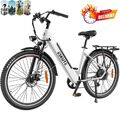 26 Zoll Elektrofahrrad eBike mit Bafang Motor 36V/20AH Pedelec Akku 7 Gänge Weiß