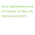 Online Kugelschreiberminen M 3 St. Schwarz, 3 St. Blau, 6 St. 70037 (40144217003