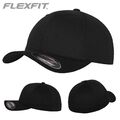 Original FLEXFIT® Basecap Baseball Cap Mütze Kappe Wooly Combed Gr.L-XL schwarz