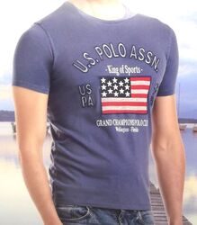 U.S. POLO ASSN. - T-SHIRT KURZARM BLAU - GROSSE M-L-XL-XXL