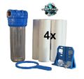 Wasserfilter Gehäuse 10 ZOLL 1" IG + 4 SEDIMENT Vor Filter Hauswasser Brunnen